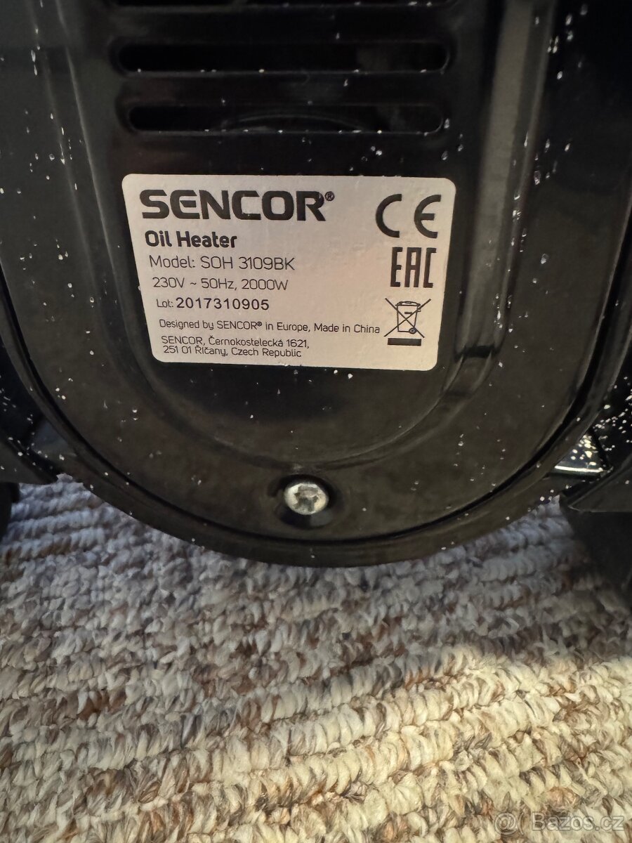 Olejový elektrický radiátor 2000W - 2