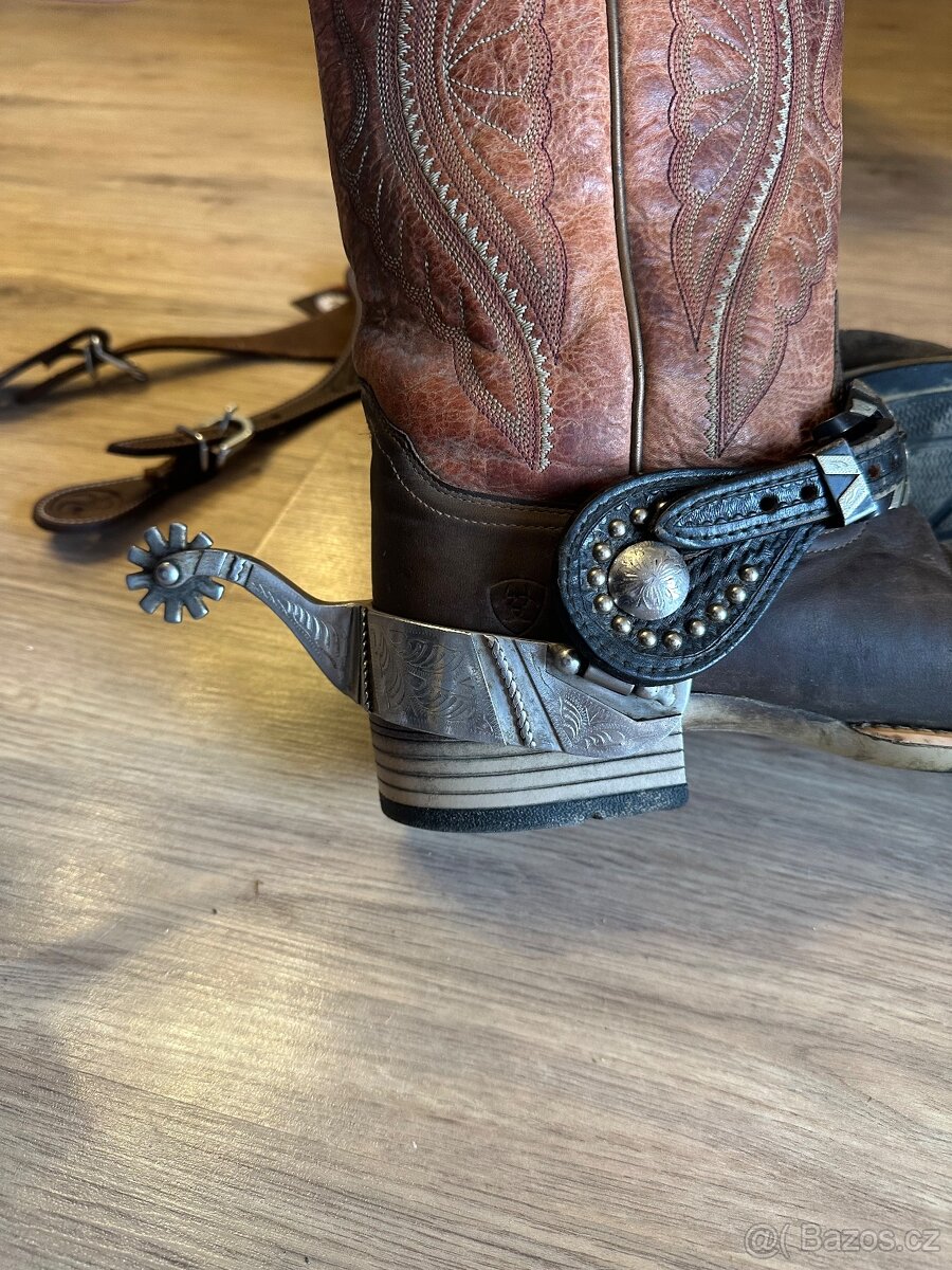 Westernové ostruhy s řemínky - 2