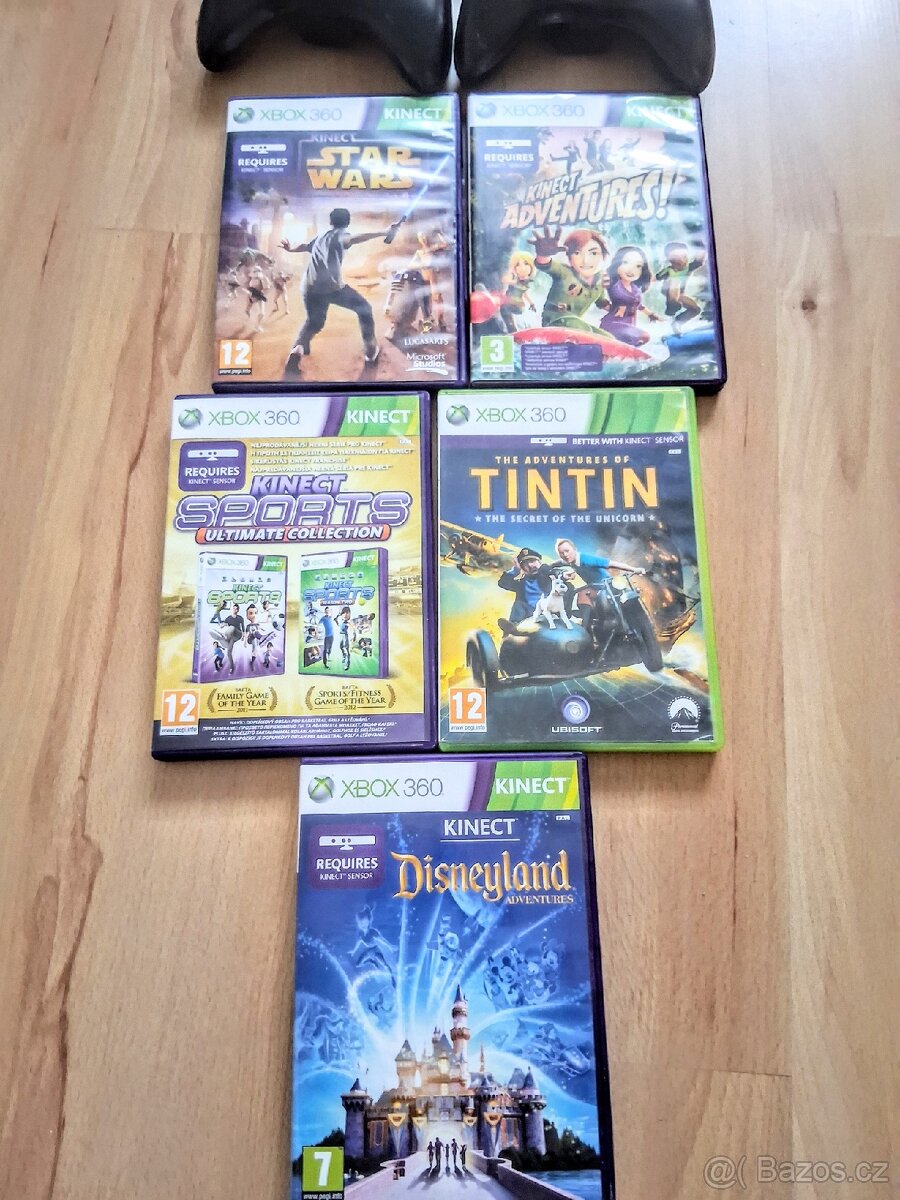 Xbox 360+Kinect+2x ovladač+4x hra - 2