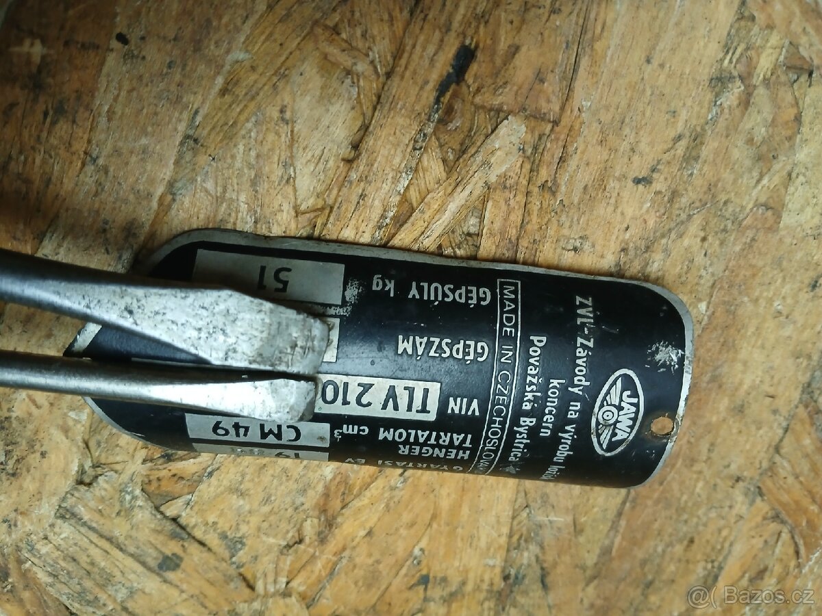 Babetta 210 výrobní štítek - 2