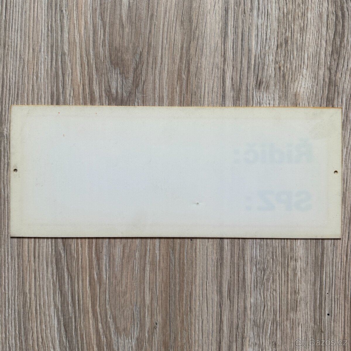 Plastová cedule ŘIDIČ, SPZ - 2