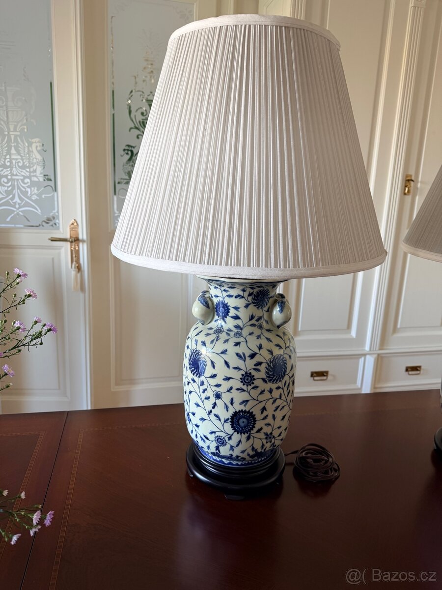 2 velké keramické stolní lampy - 2