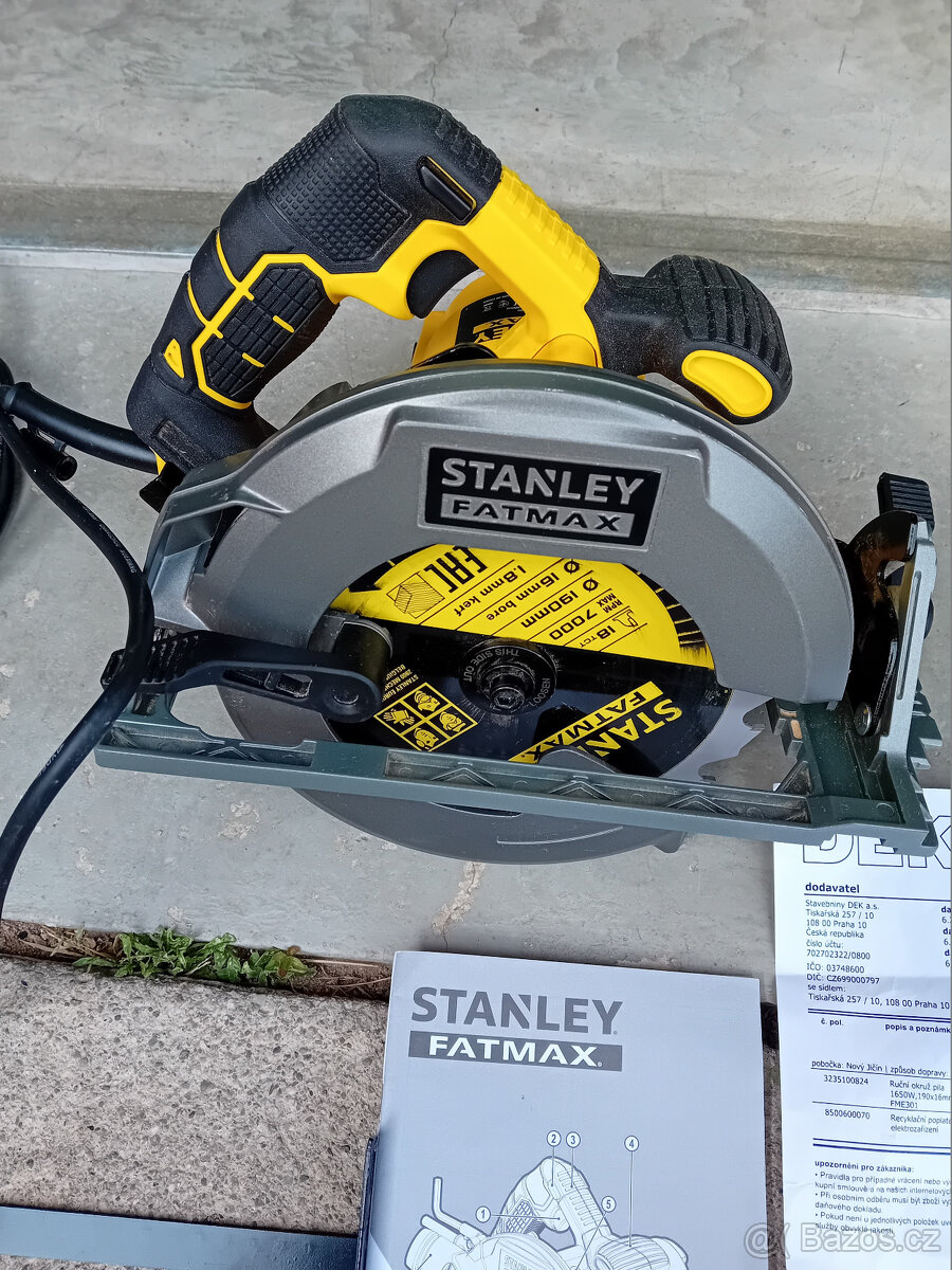 kotoučová pila Stanley-1650W, 190mm, záruka 2/2007 - 2