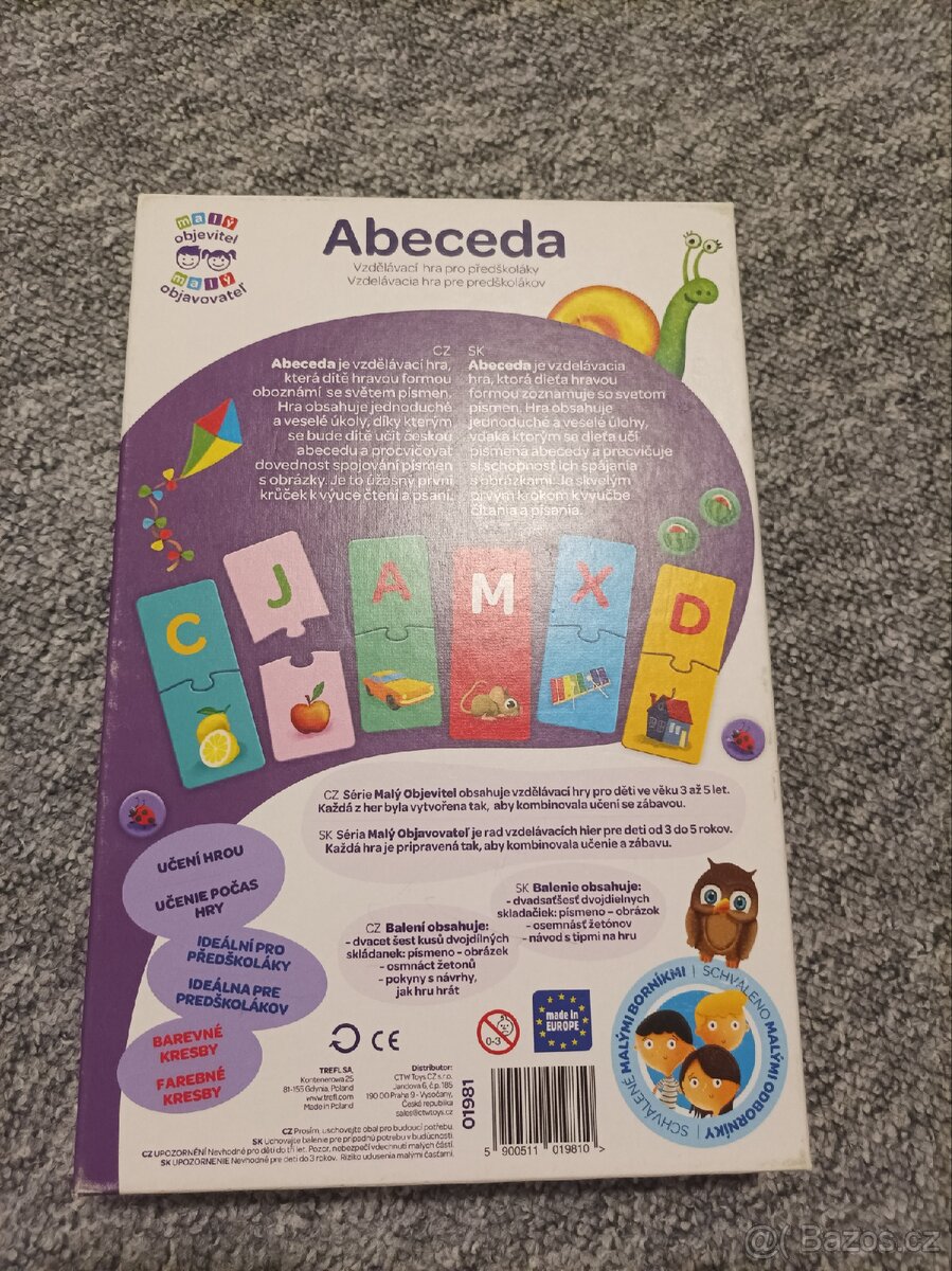 Trefl vzdělávací hra Abeceda, 4+ - 2