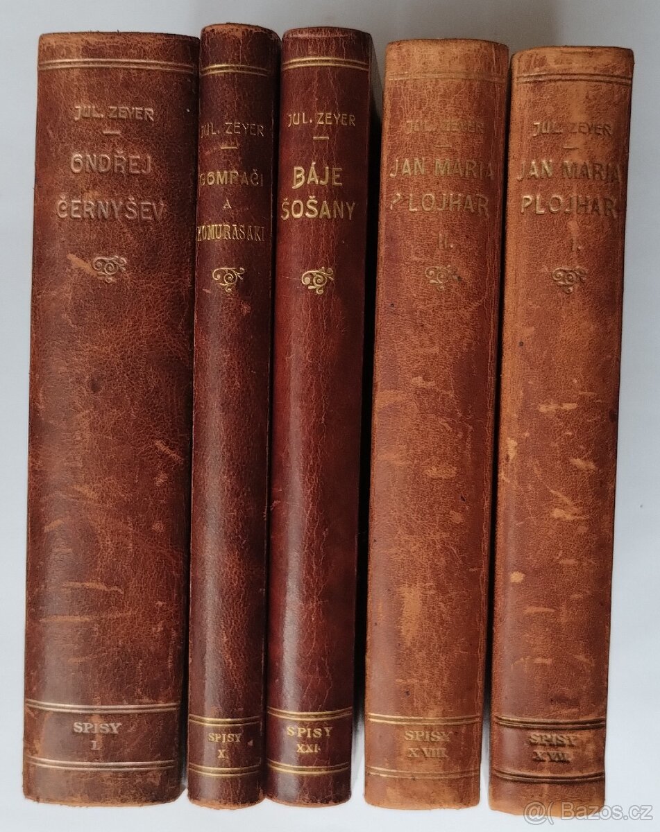 Antik. romány J. Zeyer (5/450,-) 1903-1913 - 2