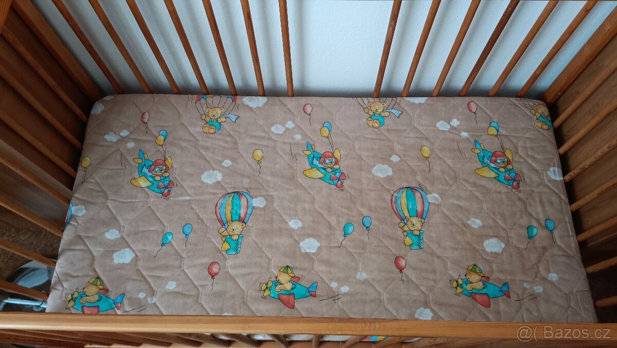 Dětská postýlka s matrací - dřevěná - 2