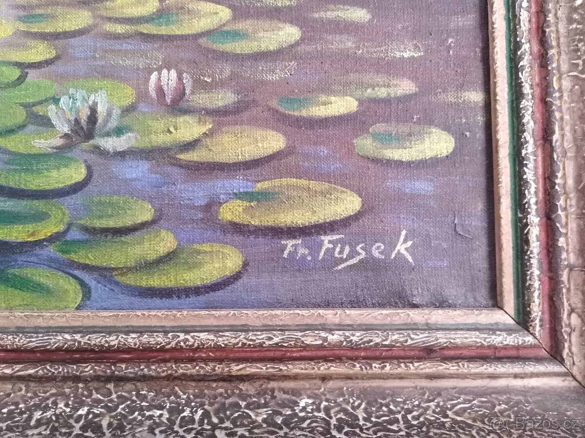 Obraz signovaný Fr. Fusek V. 60 cm D. 70 cm - 2