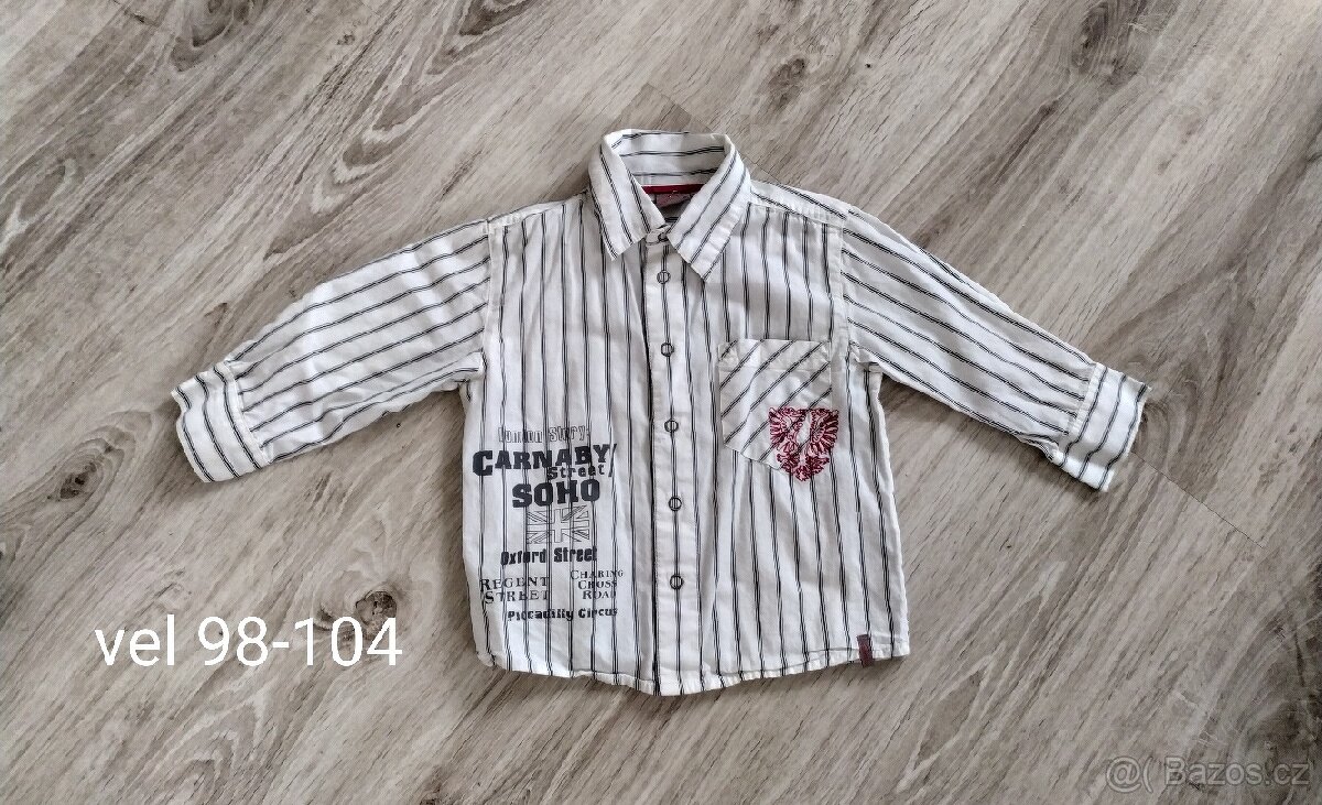 Chlapecké košile vel 104,top stav. - 2