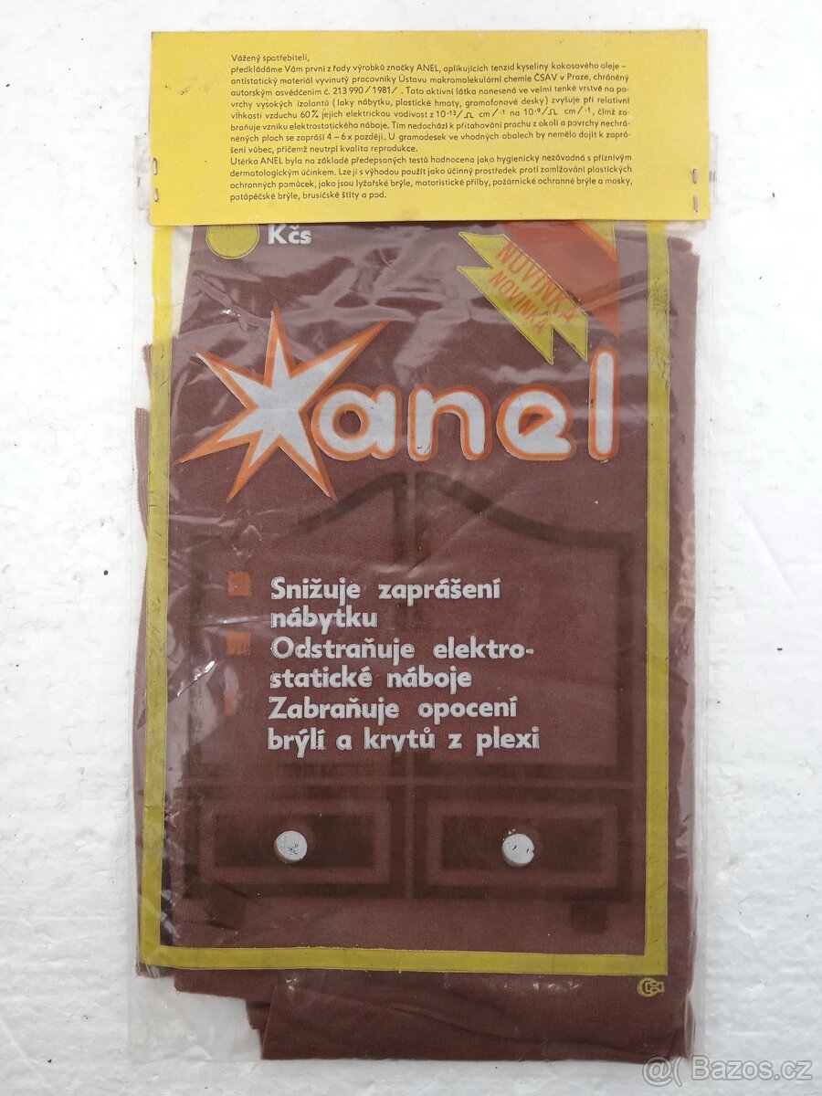 Retro antistatická útěrka Anel - ČSSR - 2