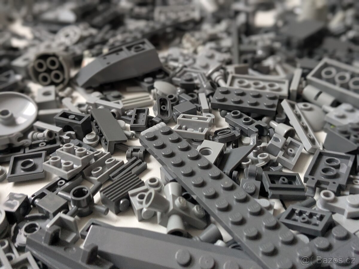 Lego dílky - šedé - 2