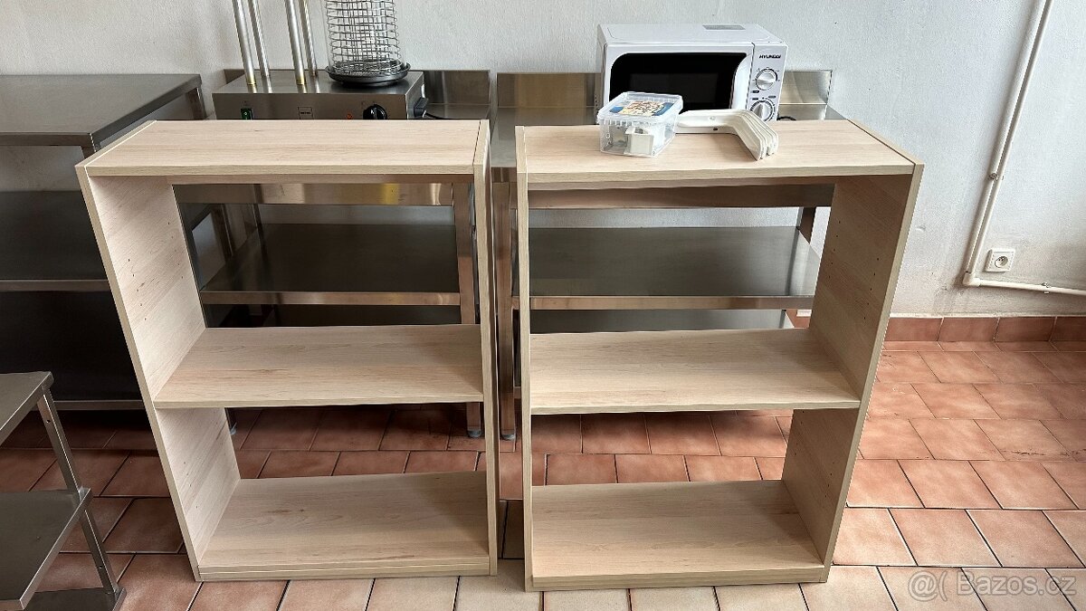 2x Dřevěná police 100x70x30 - 2