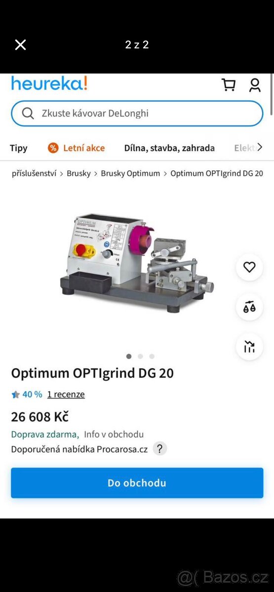 Bruska vrtáků optium - 2