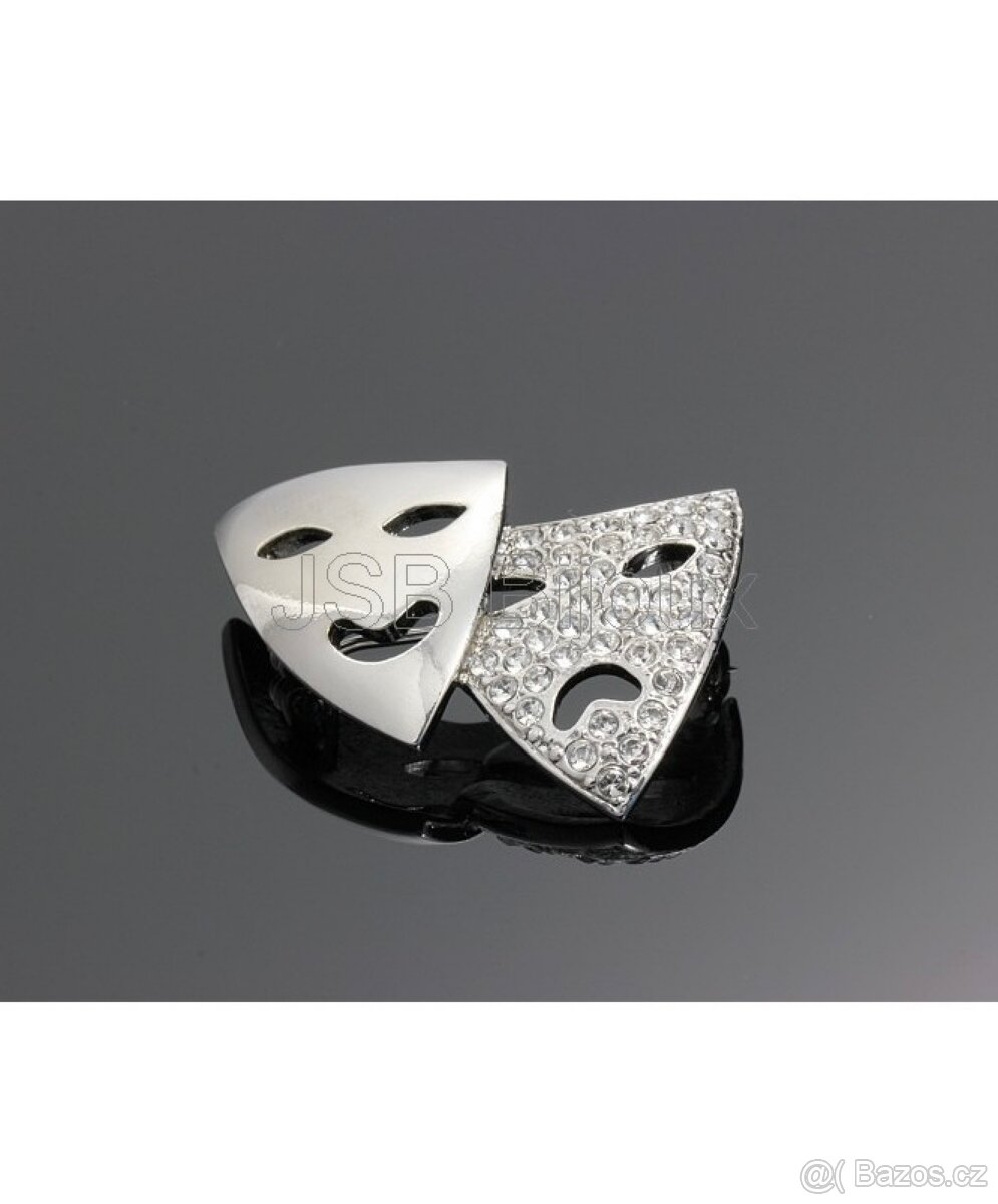 Brož MASKY se Swarovski ELEMENTS - 2