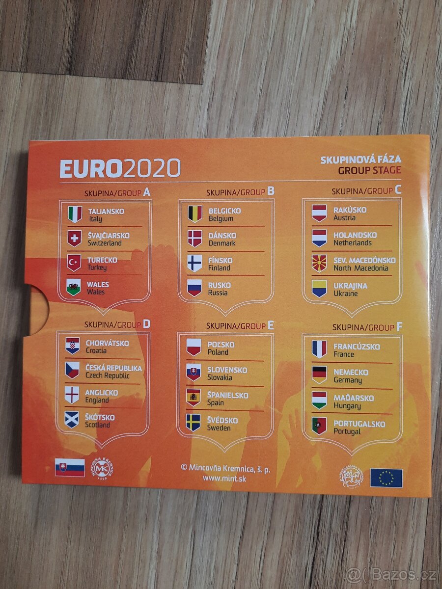 SADA SLOVENSKÝCH MINCÍ 2021 ME ve fotbale 2020 - 2