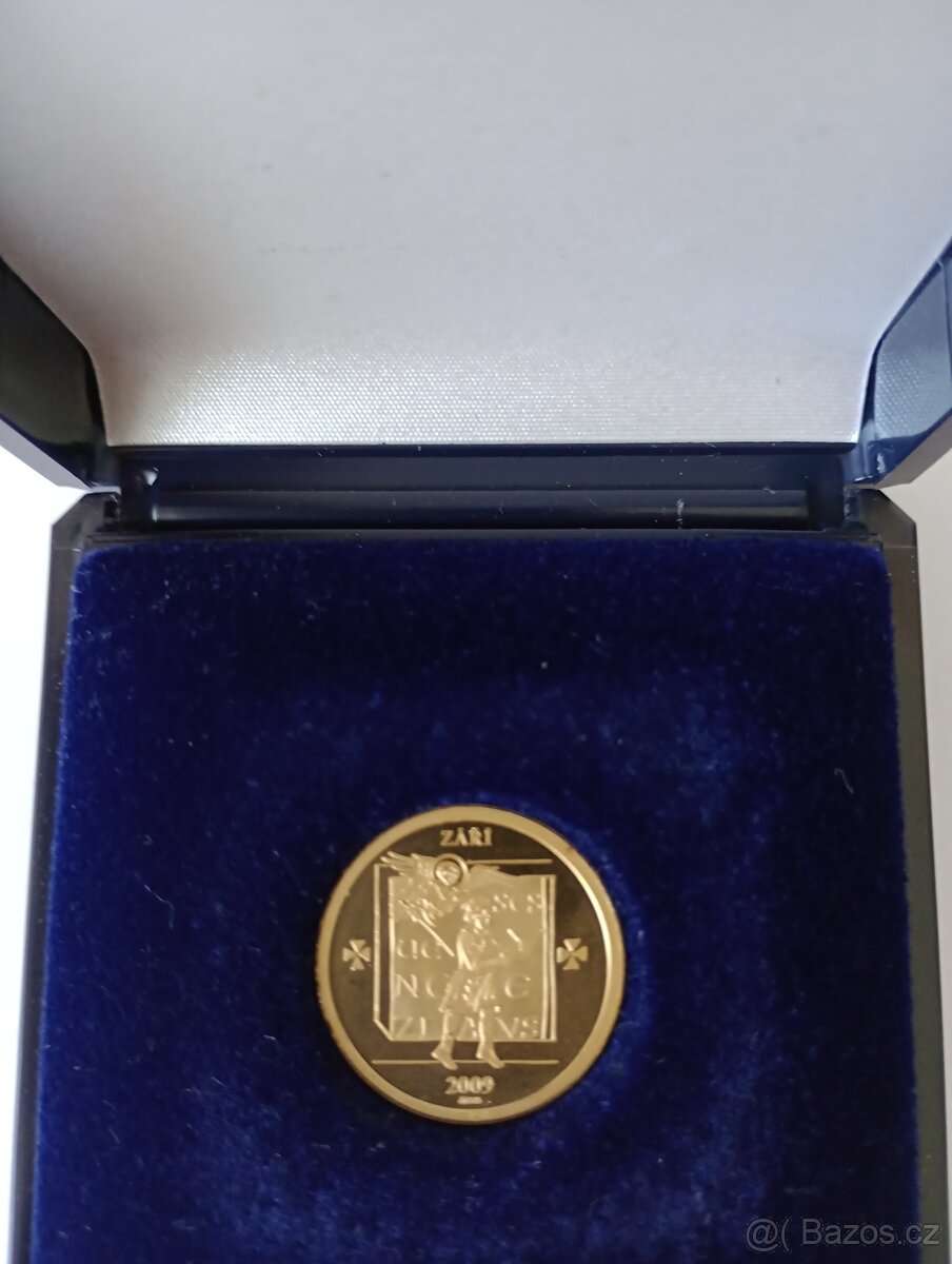 Zlatá medaile vydaná k návštěvě papeže Benedikta XVI. - 2