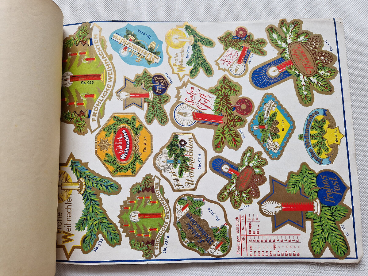 Starý reklamní vzorník etikety víno likér 1930 litografie - 2