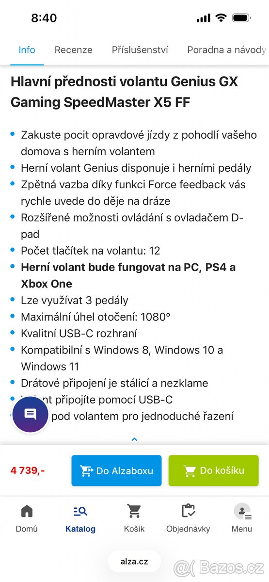 Herní volant Genius GX pro PS4 - 2