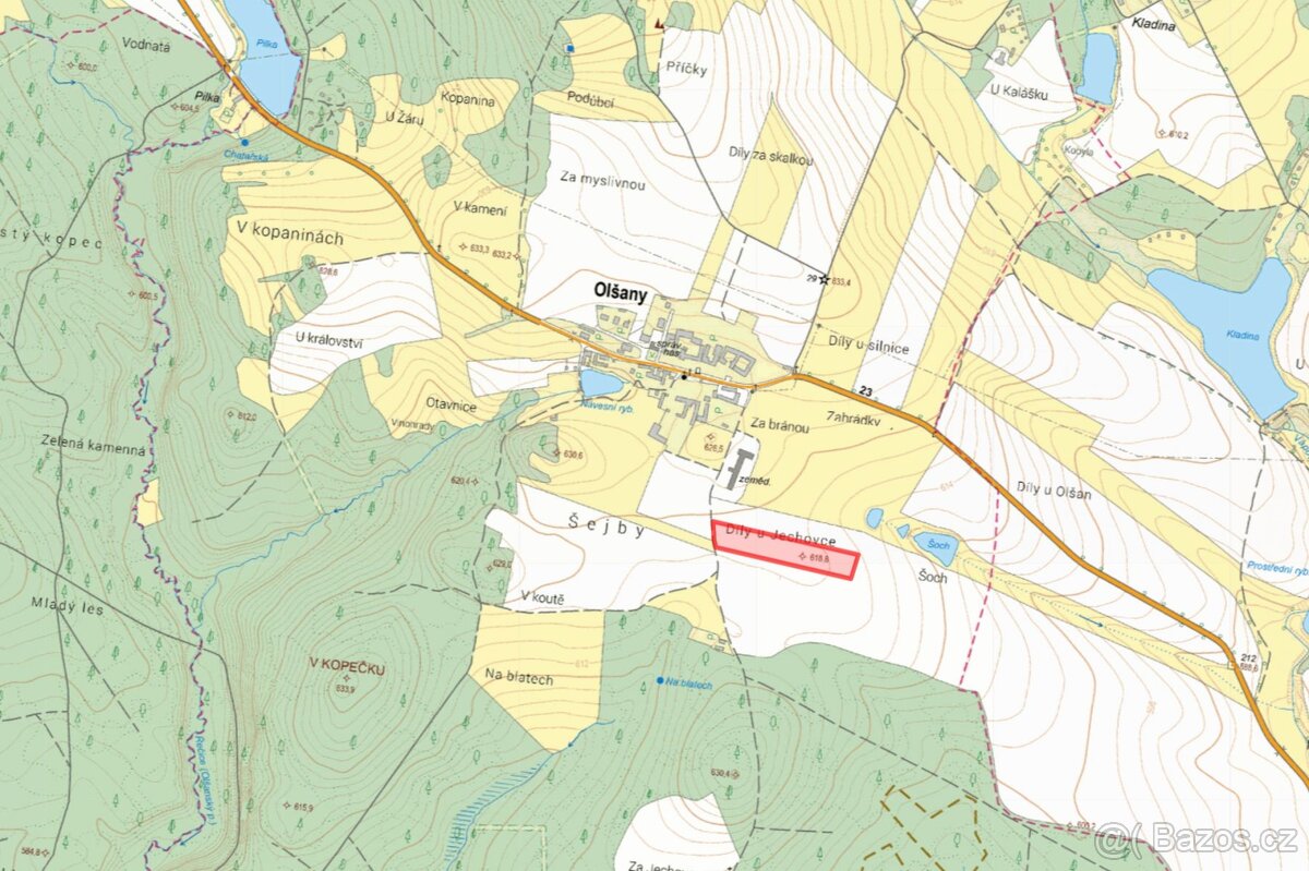 Zemědělská půda, prodej, Olšany, Jihlava - 2