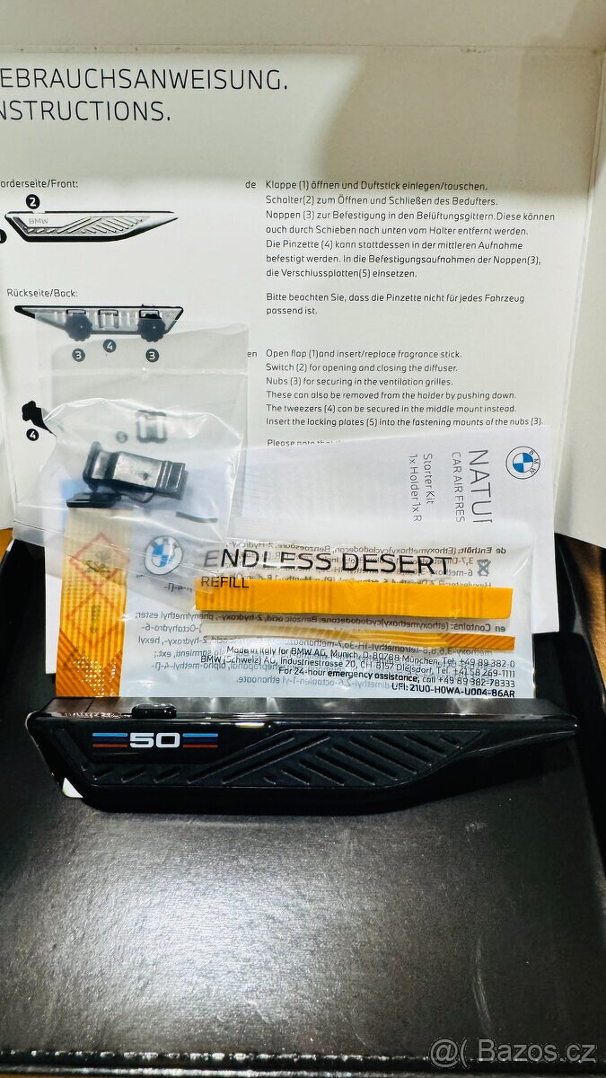 Vůně do auta Natural Air BMW edice 50 let M Black - 2