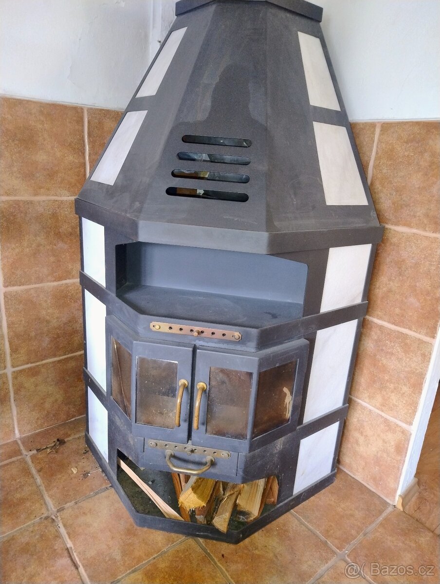 Krbová kamna, rohová - 2