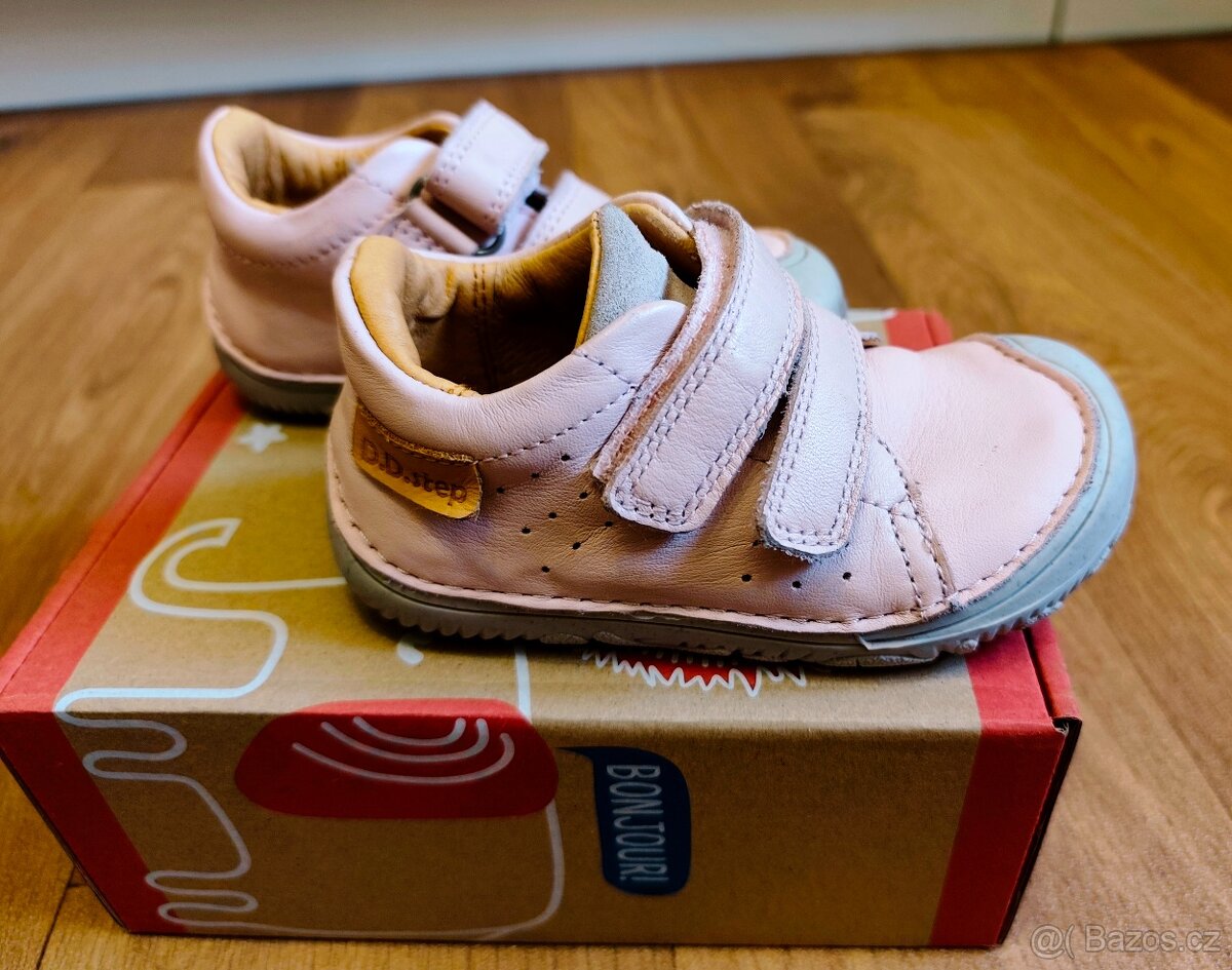 Celoroční kožené barefoot boty 23 DD step - 2