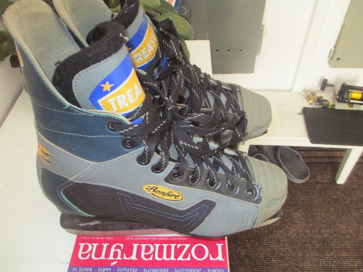Velmi zachovalé zánovní chlapecké brusle na led - 2