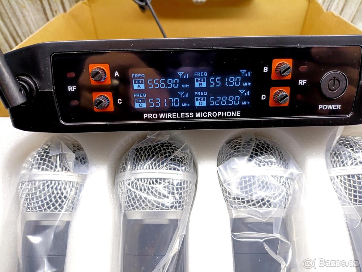 Sada 4 ks bezdrát mikrofon + přijímač - 2