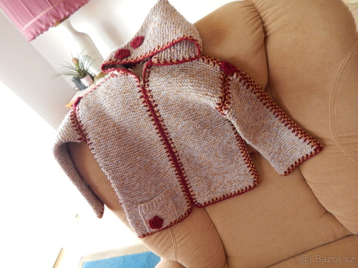 DĚTSKÉ pletené paleto na zip - 2