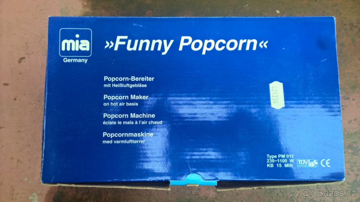 Prodám výrobník popcornu MIA typ PM 911 - 2
