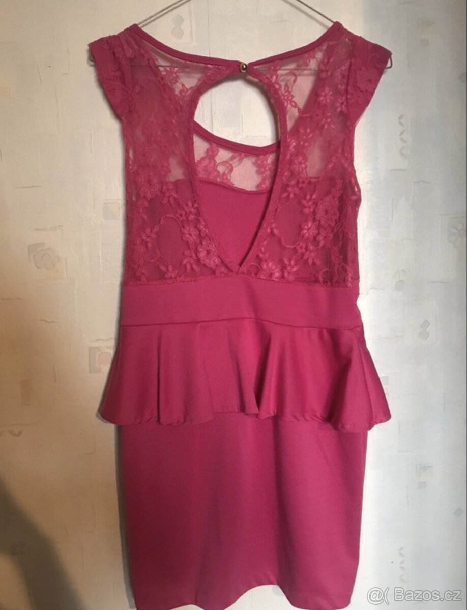 Ružové elegantní šaty - 2