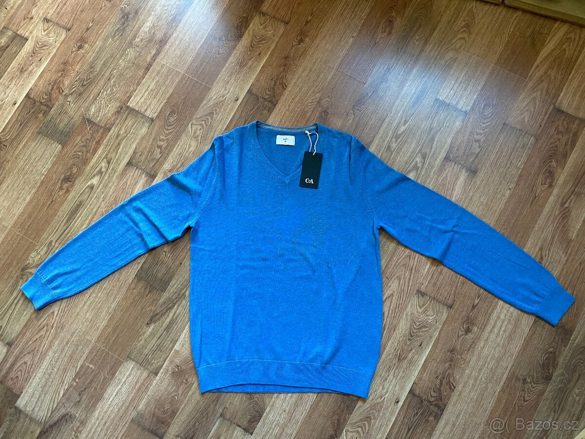 Nový pánský bavlněný svetr C&A do "V" - L - 2