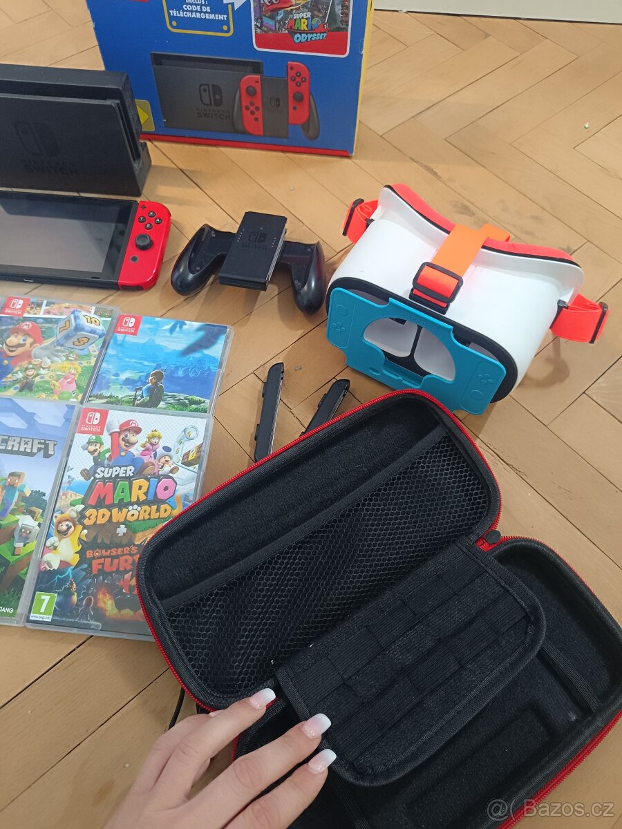 Nintendo Switch Mega Set 6 her, VR, pouzdro a příslušenství - 2