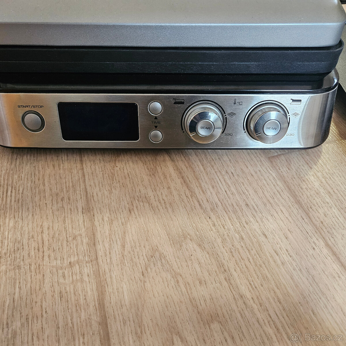 Gril kontaktní delonghi 2 plotýnky hladké - 2