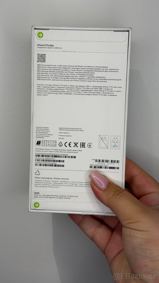 iPhone17 pro max Deep Blue 256 gb nový - 2