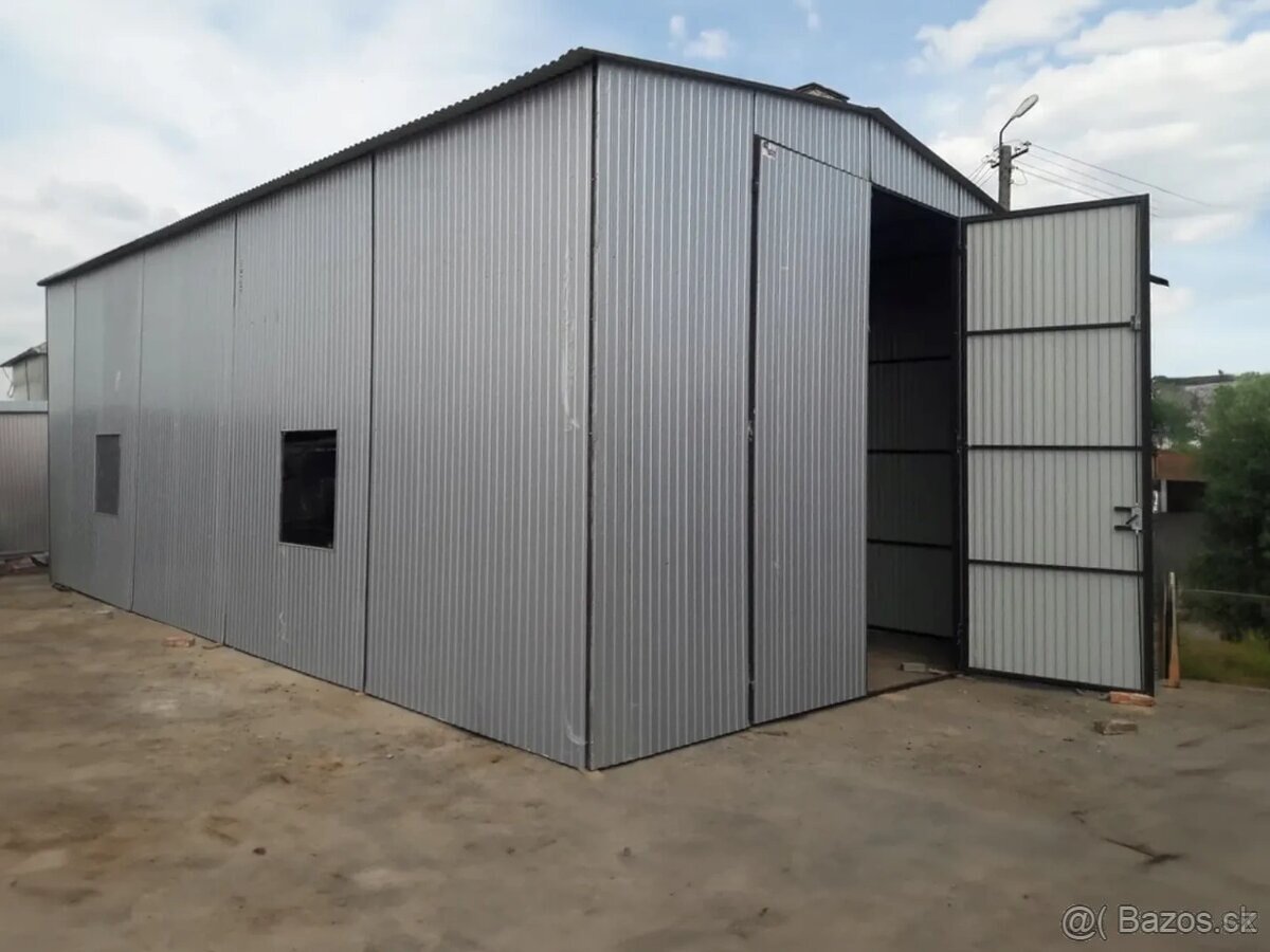 Plechová garáž 6x10m - 2
