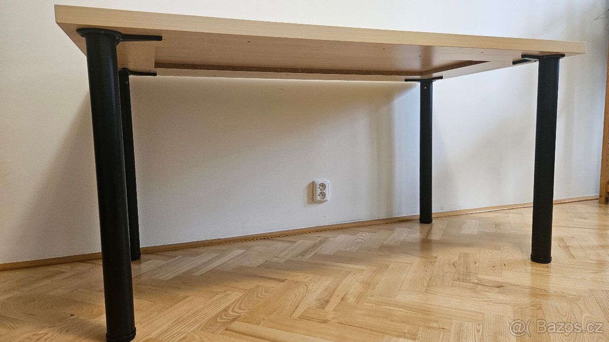 Pracovní / kancelářský / psací stůl 150x80 cm, kovové nohy - 2