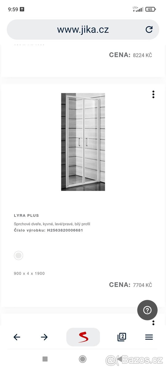 Sprchové dveře JIKA Lyra plus - 2