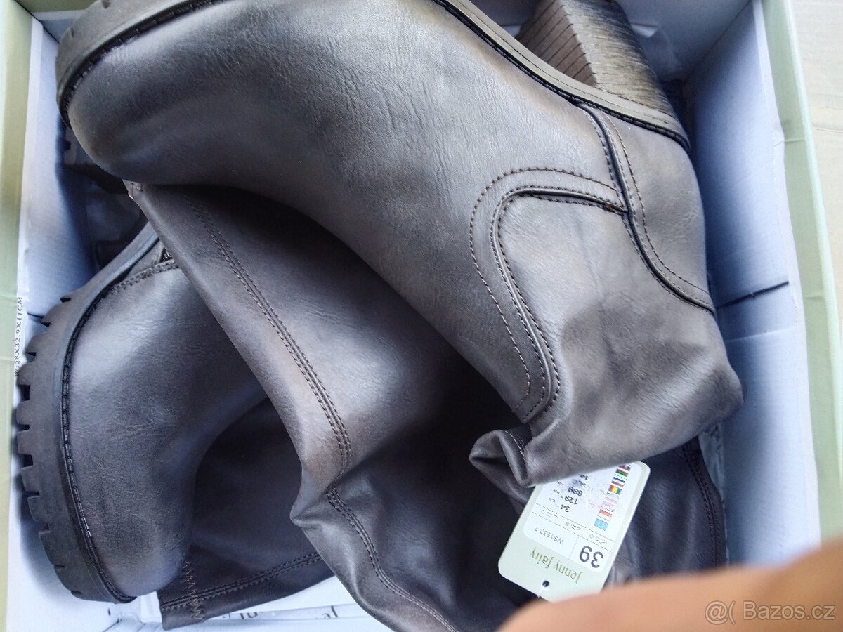 Kozačky vysoké pružné nad kolena 39 - 2