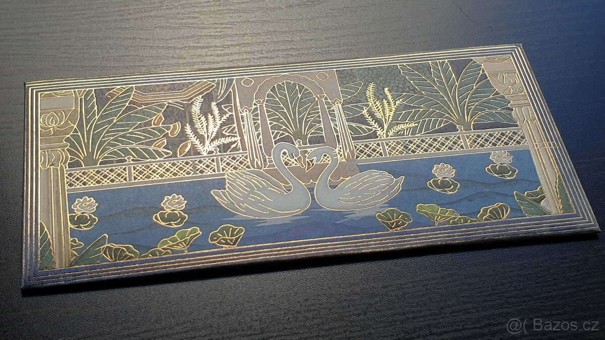 Svatební obálky – luxusní design s labutěmi, zlaté detaily - 2