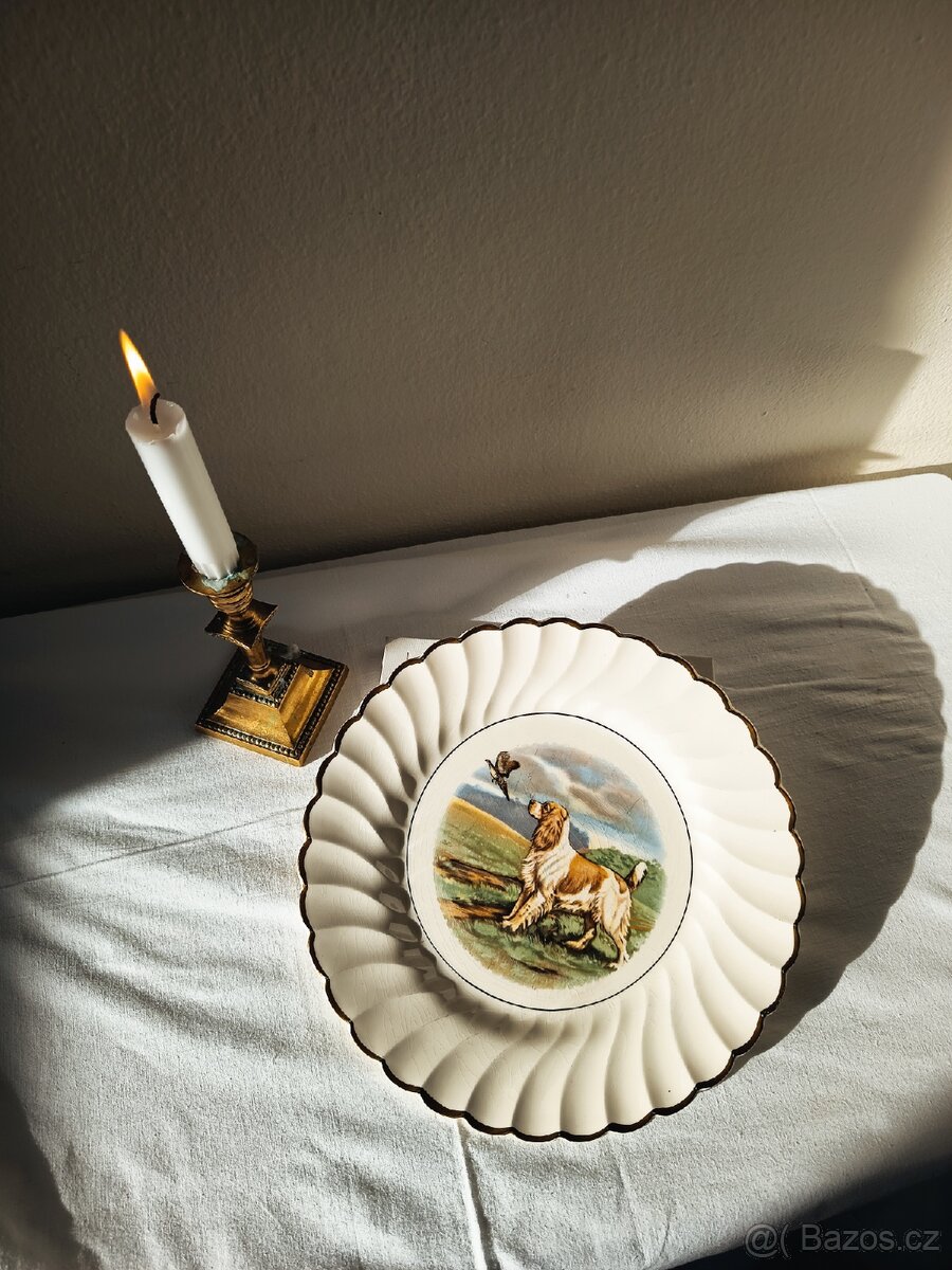 Starožitný anglický lovecký talíř Myott - 2