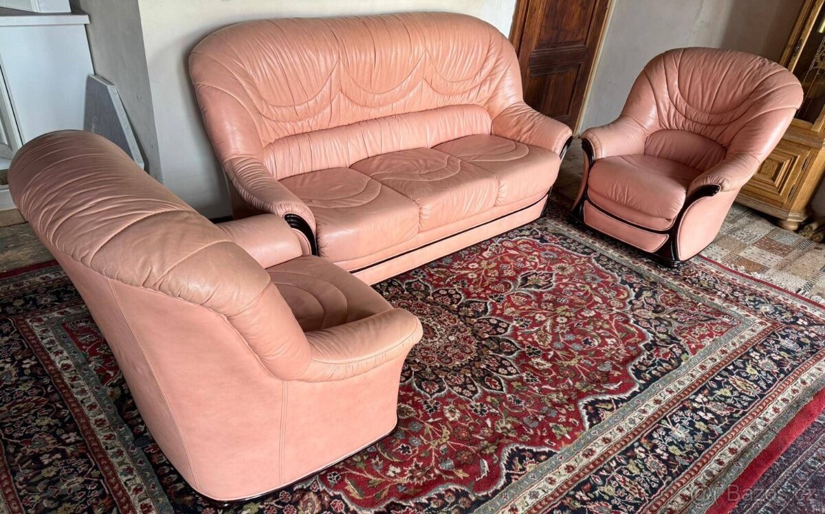 Luxusní italská kožená sedací souprava 3+1+1, 5252 - 2