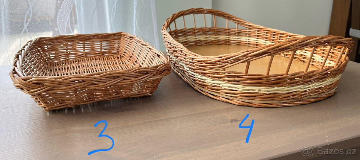 Proutěné košíky/ošatky/podnos - 2