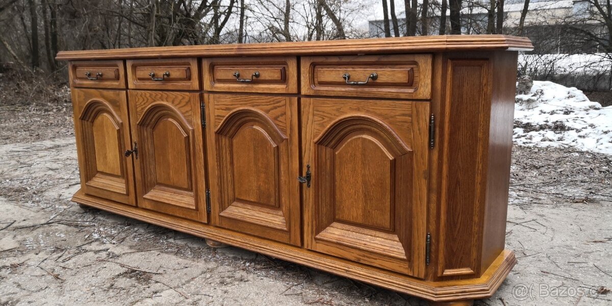 REZERVACE-Rustikální masivní komoda - 2