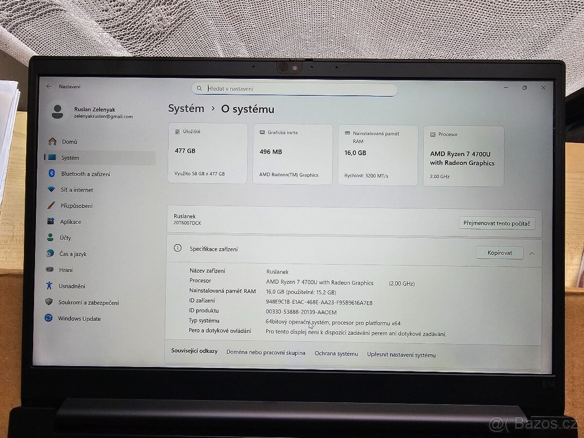Repasované - Lenovo ThinkPad E14 Gen 2 Black kovový - 2
