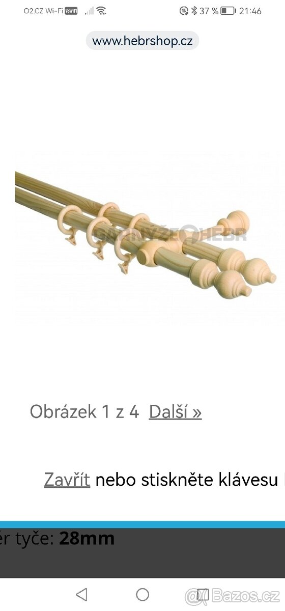 Záclonové tyče dvouřadé - 2