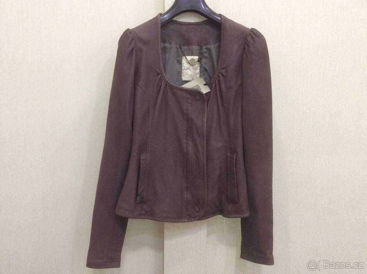 Krátká bunda Gold Case z přírodní kůže,100% authentic - 2