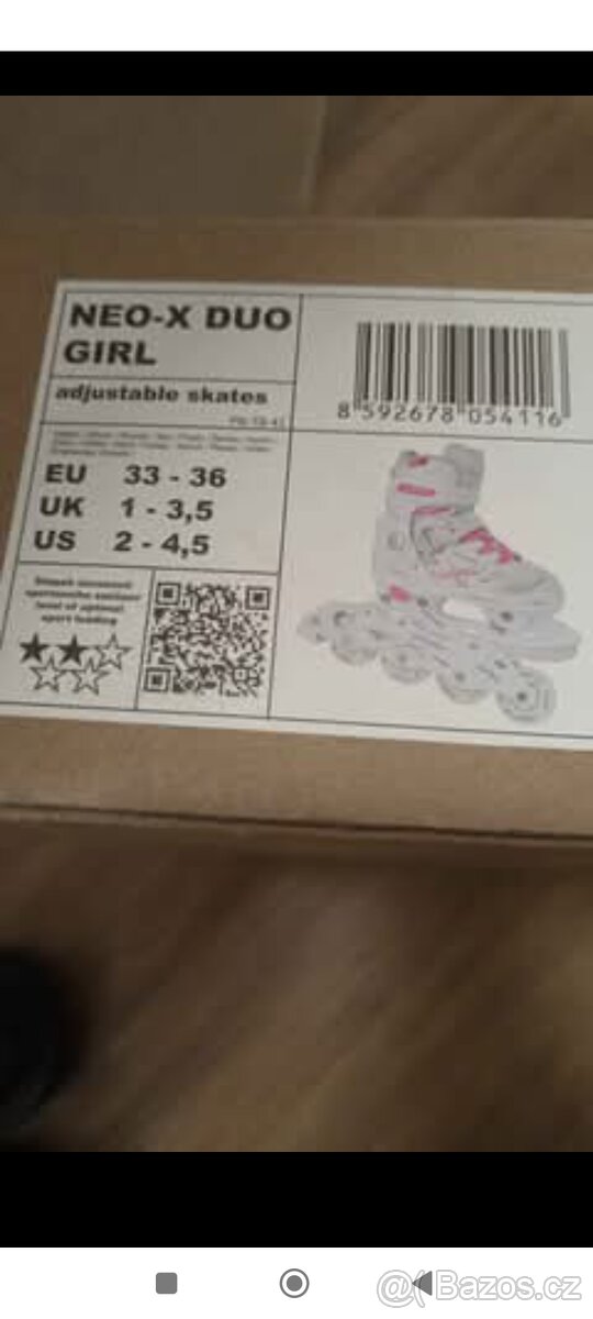 Rostoucí brusle. 2v1. Stélka 20-22,5 - 2