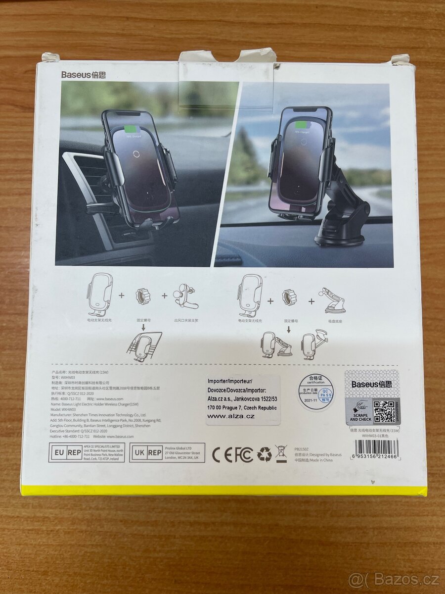 Držák na telefon do auta / nabíječka Baseus Light Electric - 2