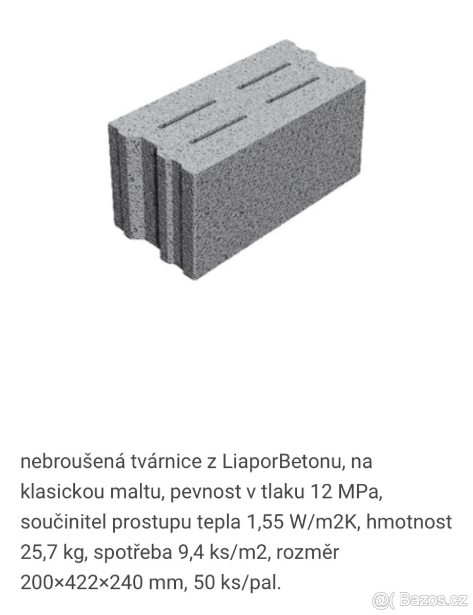 Liapor tvárnice M 200 - 2