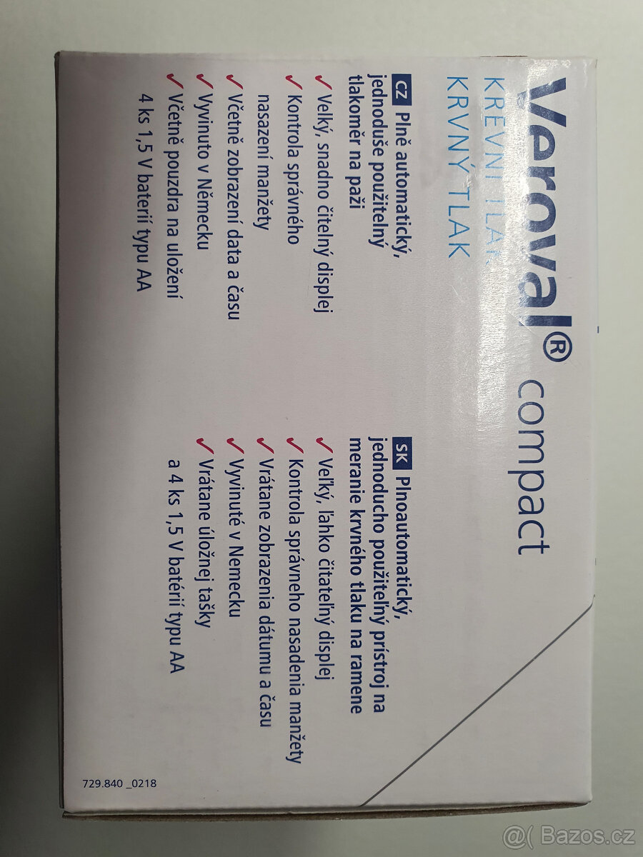 Nový pažní tlakoměř Hartmann Veroval Compact - 2